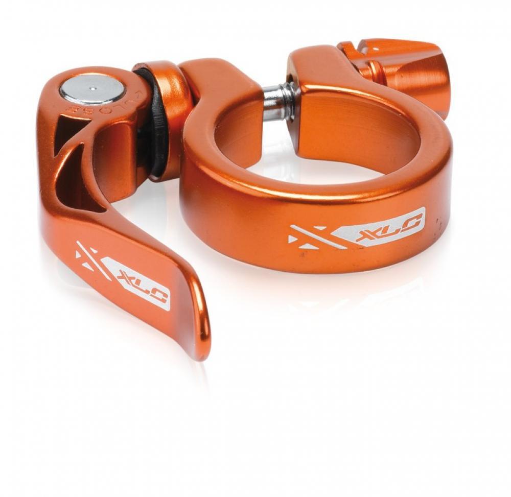 XLC Sattelstütz-Klemmring PC-L04 Ø 31,6 mm orange mit Schnellspanner 2/3