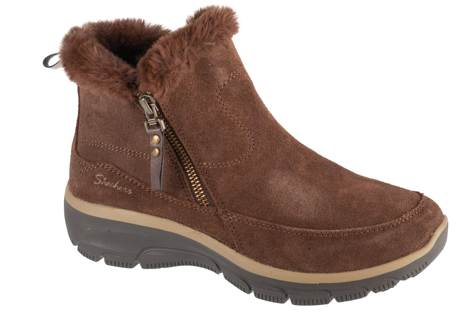 SKECHERS Botines Planos Mujer Skechers Easy Going Marrón