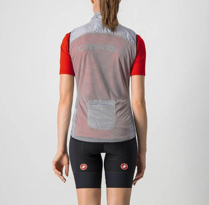 Gilet coupe-vent CASTELLI Aria W Gris argenté - L 4/4