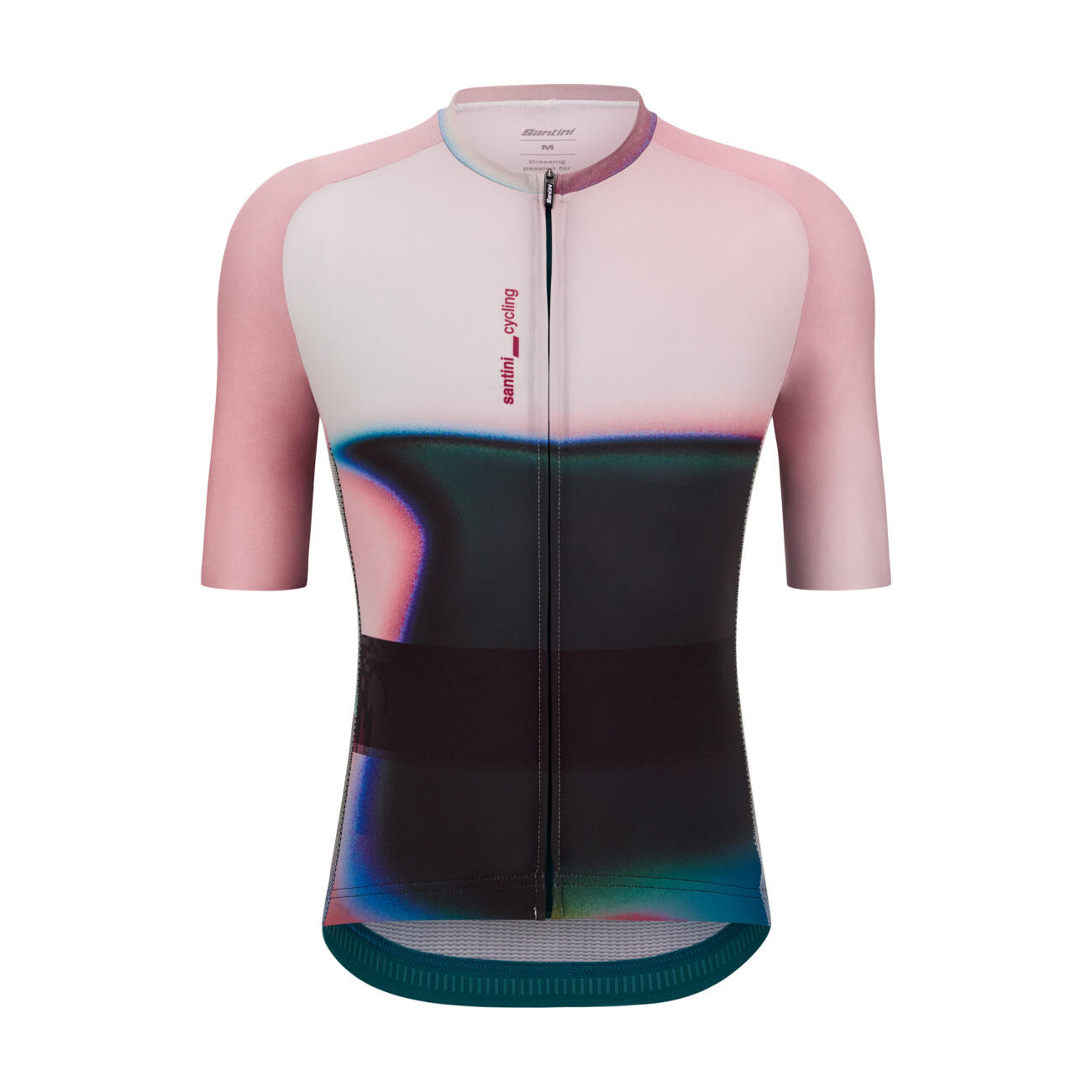 Santini - Maillot A Manches Courtes - Luce - Maillot Manches Courtes - Noir|rose - Decathlon