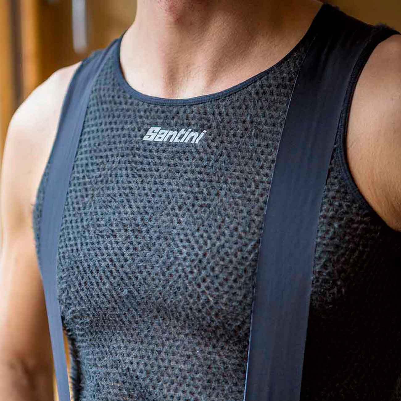 Sous-Maillot Sans Manches Santini Alpha Noir 3/3