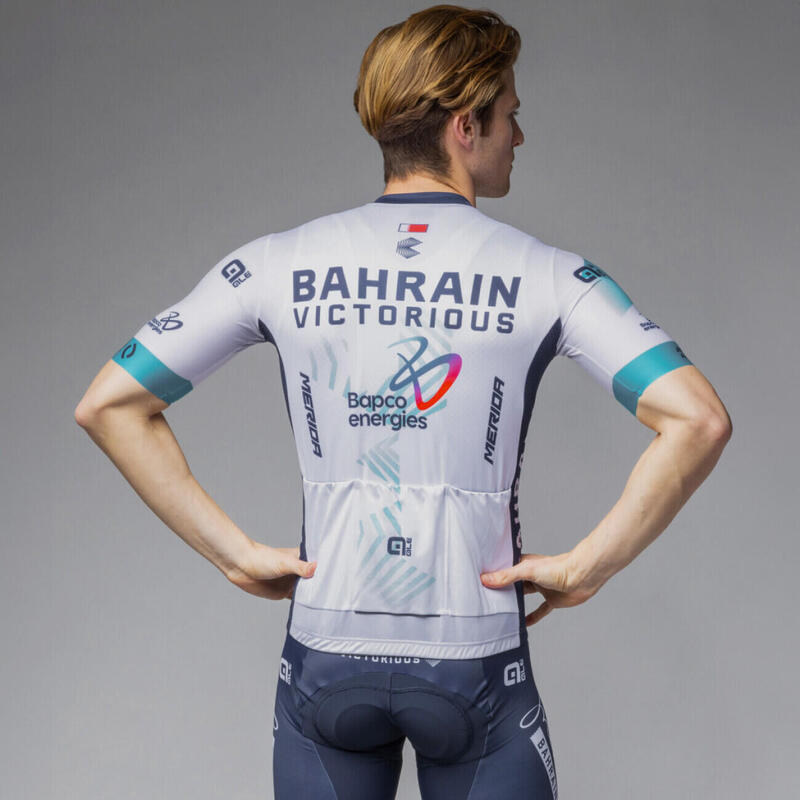 Maillot Cycliste Homme Bahrain - Manches Courtes - Séchage Rapide UPF50+ - Taille Standard