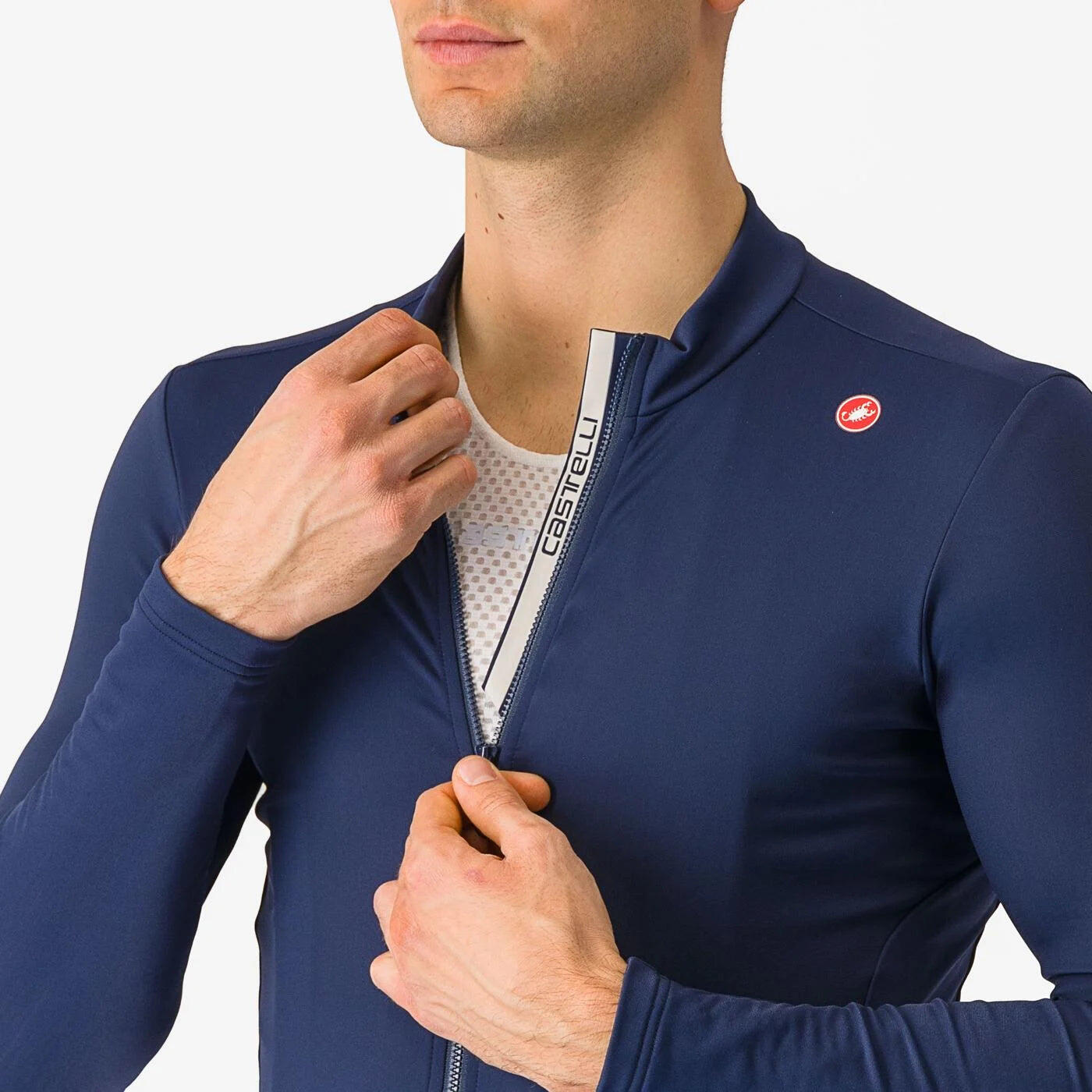Maillot CASTELLI LS Espresso Thermal Bleu Belge - XL 2/4