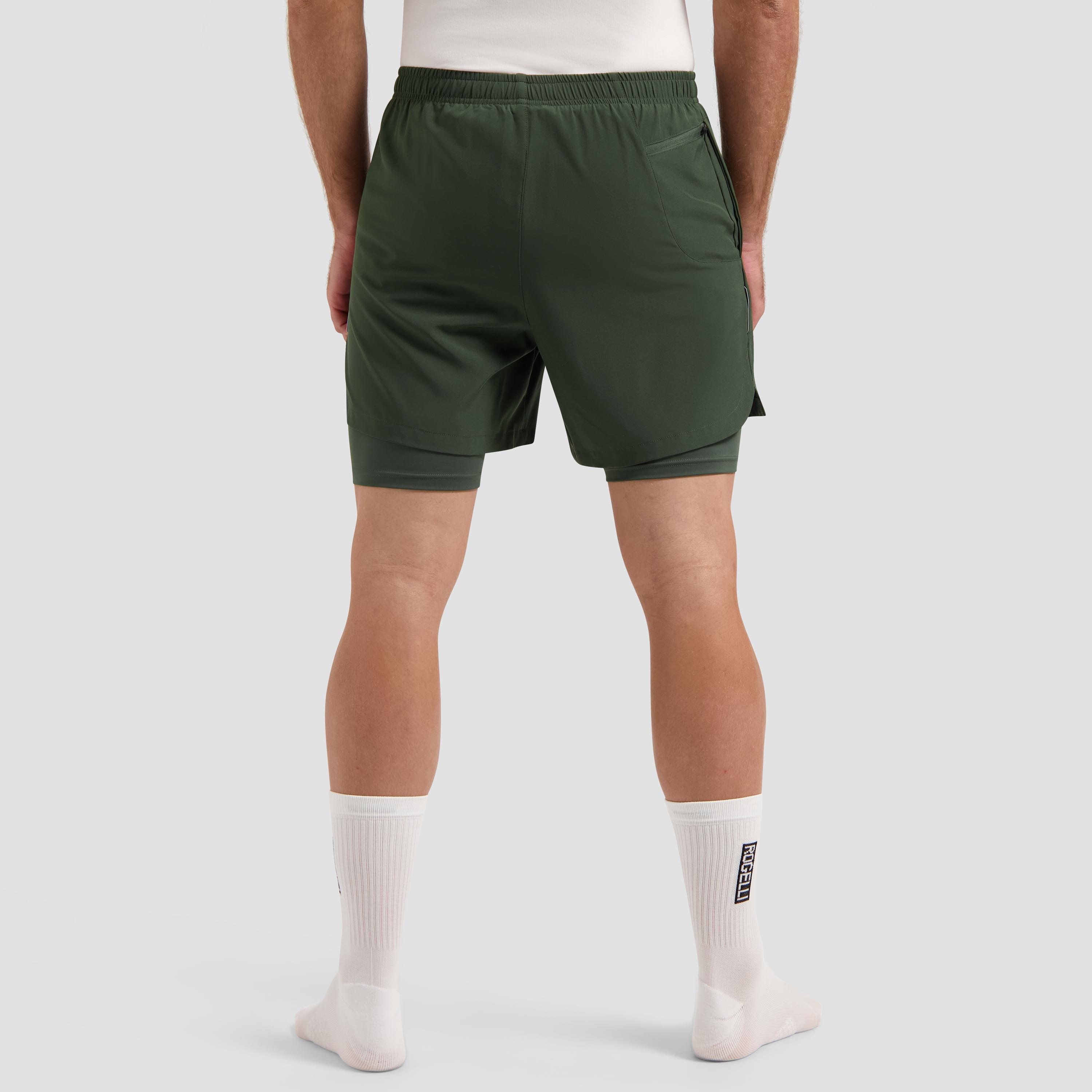 Pantalones 2 En 1 Running Pantalones Cortos Running 2 En 1 Hombre - Con Bolsillo Teléfono - Tejido Transpirable Shorts Deportivos 2 En 1