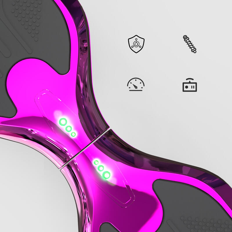 Hoverboard cu scaun, Bluetooth 6,5", iluminare LED, baterie 4Ah, pentru copii