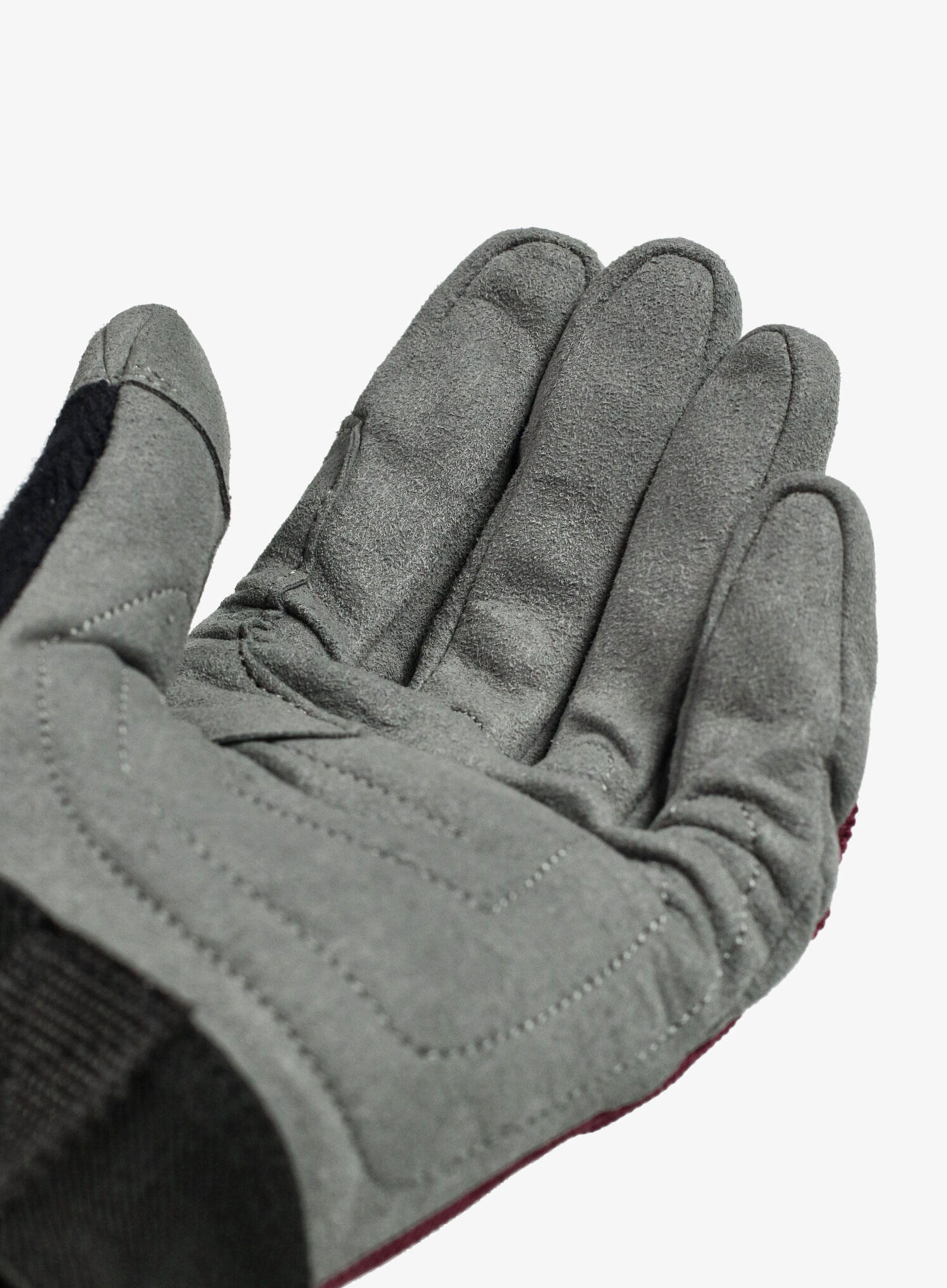 Gants d'escalade BD Crag femme bordeaux légers respirants cuir synthétique 3/5