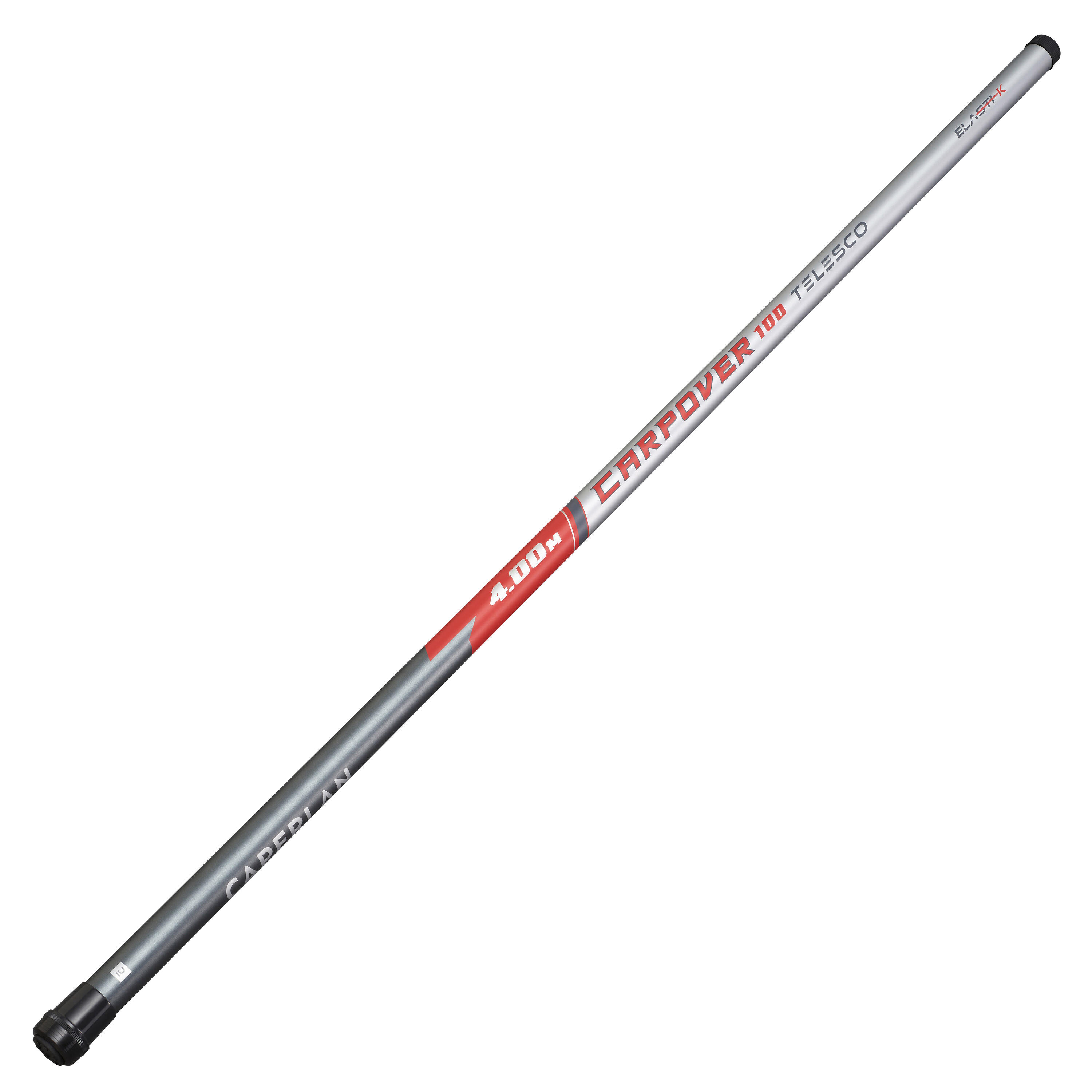 CAPERLAN Tweedehands - Telescopische karperhengel 4 m + top met elastiek... - ZEER GOED