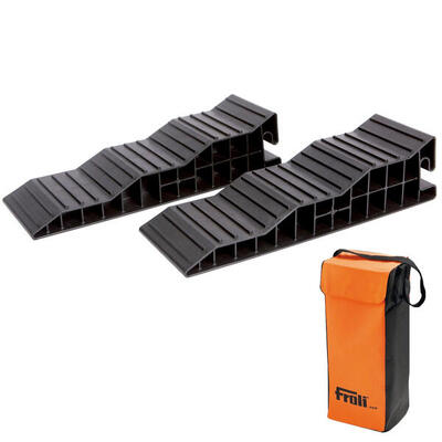 Stufenkeil 2er Set + Tasche Auffahrkeil Rampen Caravan Wohnmobil Camping