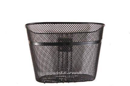 Kosz rowerowy przód montowany na stałe czarny HT-010