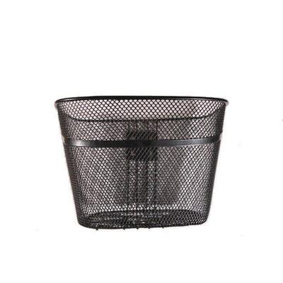 Kosz rowerowy przód montowany na stałe czarny HT-010