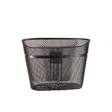 Kosz rowerowy przód montowany na stałe czarny HT-010