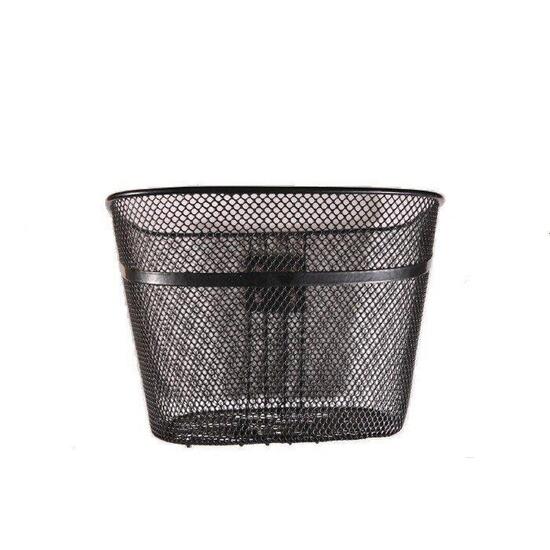 Kosz rowerowy przód montowany na stałe czarny HT-010