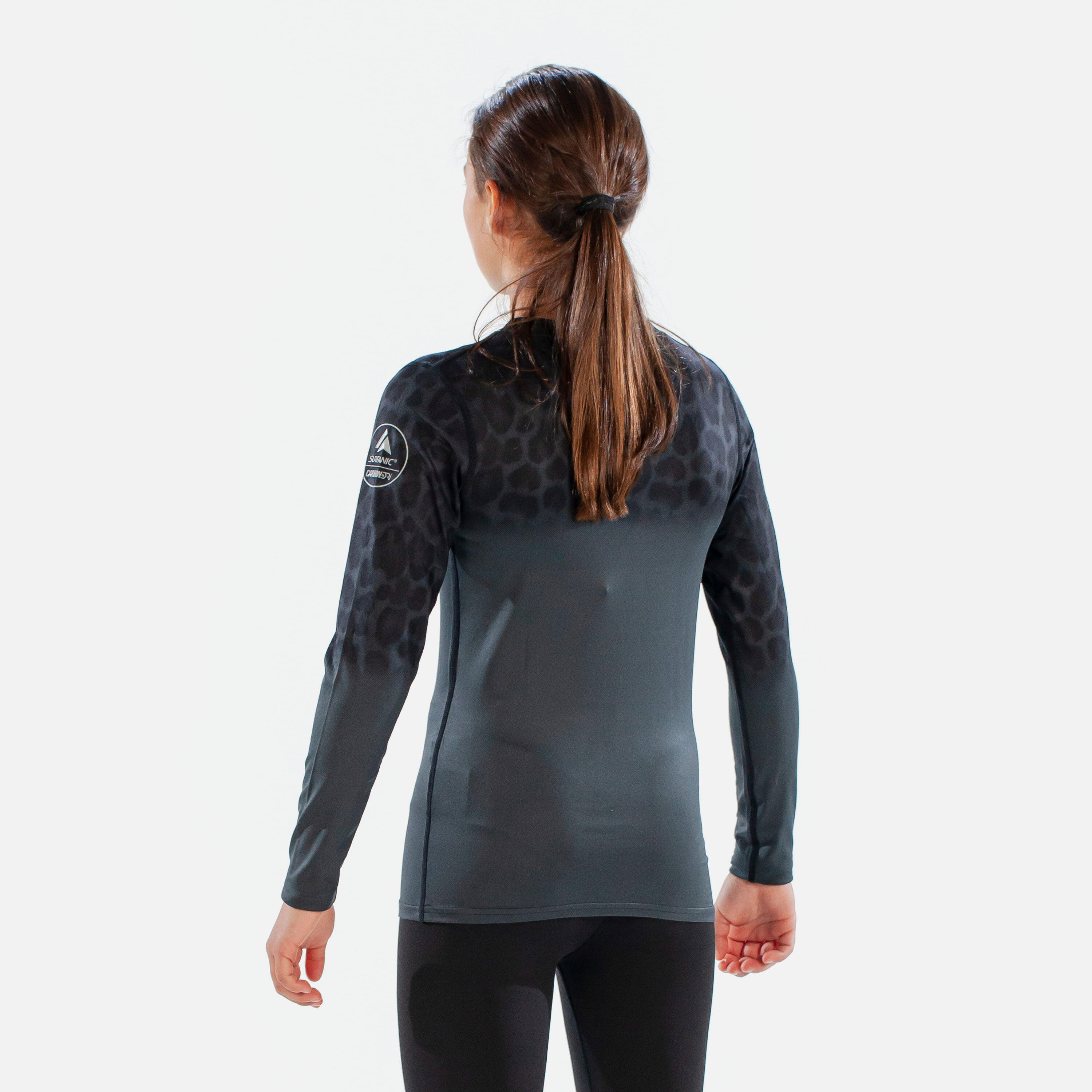 CarbonDri Cozy Jag Long Sleeve Crew Neck Jet Black 5/7