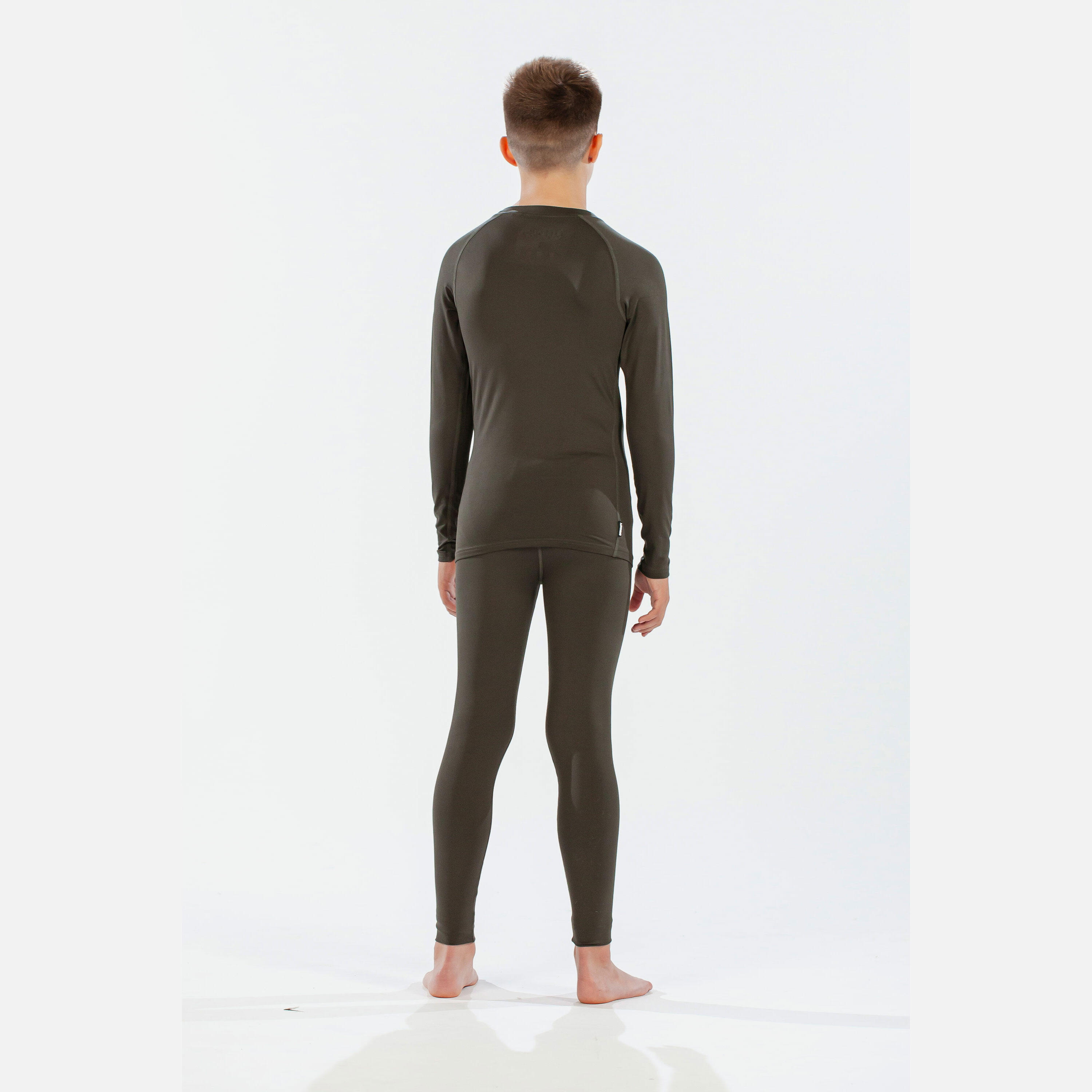 CarbonDri Boys Bodyfit Crewneck Dark Khaki 5/7