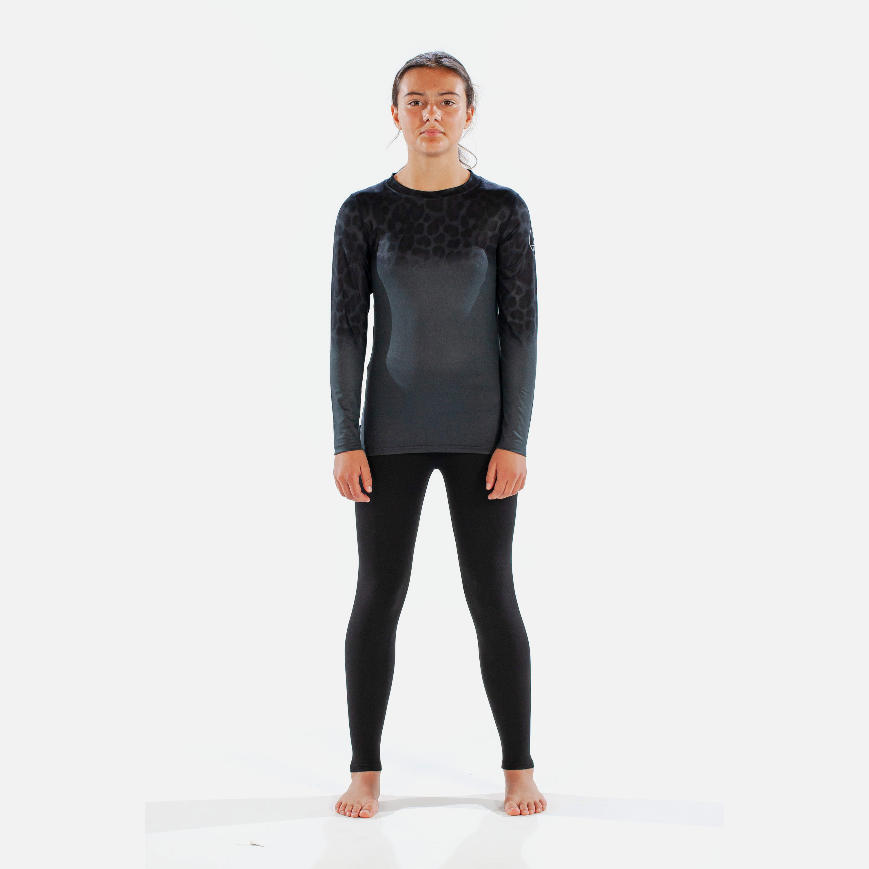 CarbonDri Cozy Jag Long Sleeve Crew Neck Jet Black 2/7