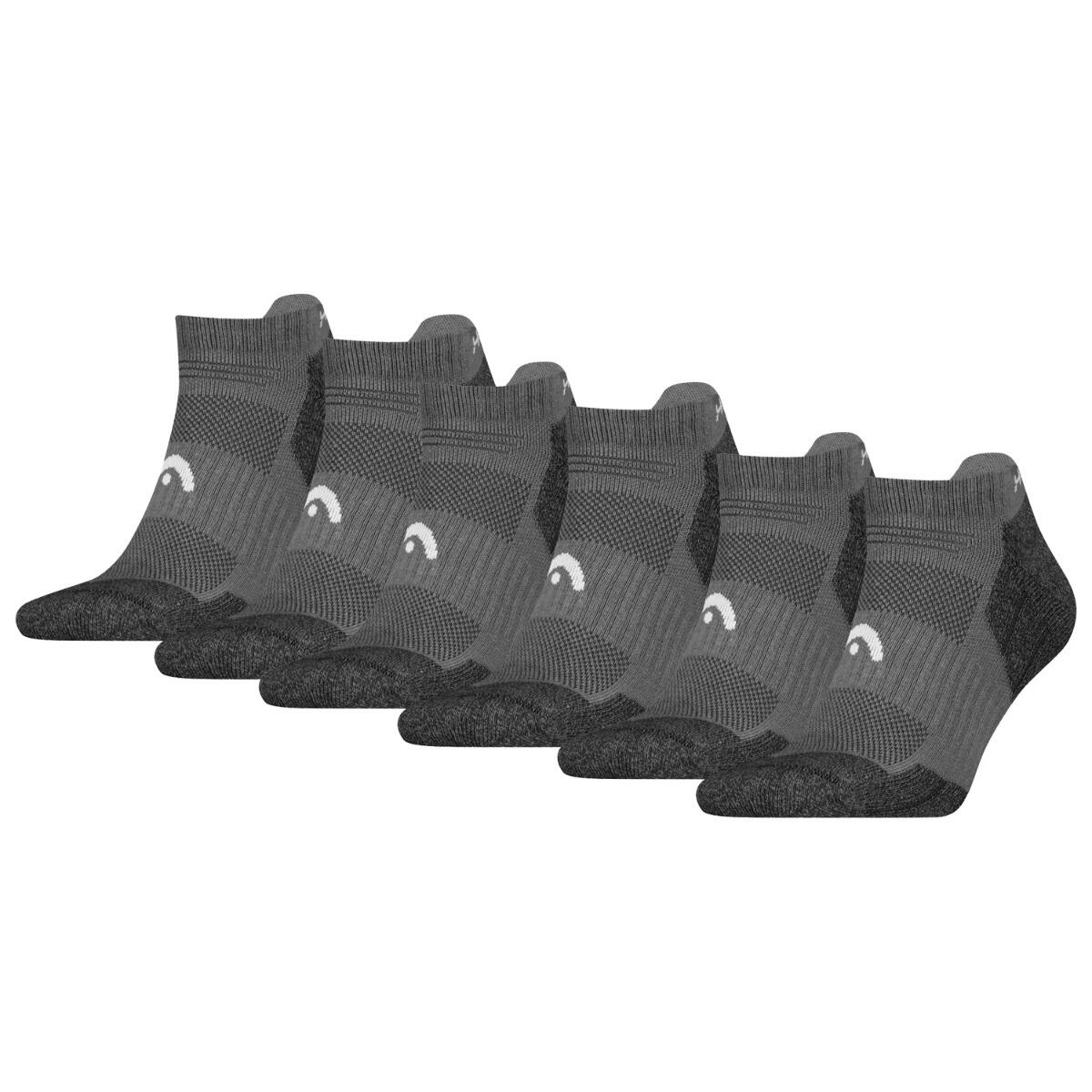 Head - Chaussettes Randonnée Sneaker De Randonnée Tous Climats 6 Paires Gris - Chaussettes - Gris - 35/38 - Decathlon