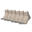Chaussettes randonnée tous climats quart de randonnée 6 paires Taupe