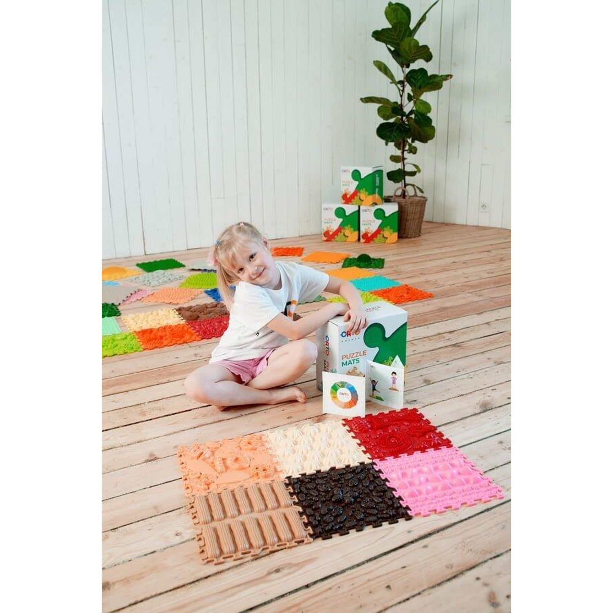 Copii Fitness Covor Senzorial Masaj Set 10 buc Puzzle Morning Miracle