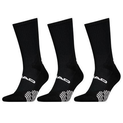 Padel Socken Crew 3 Paar Weiß