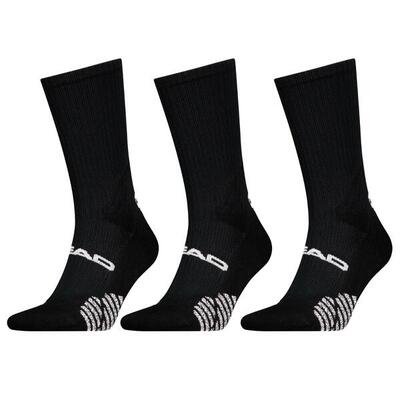 Padel sokken crew 3-pack zwart