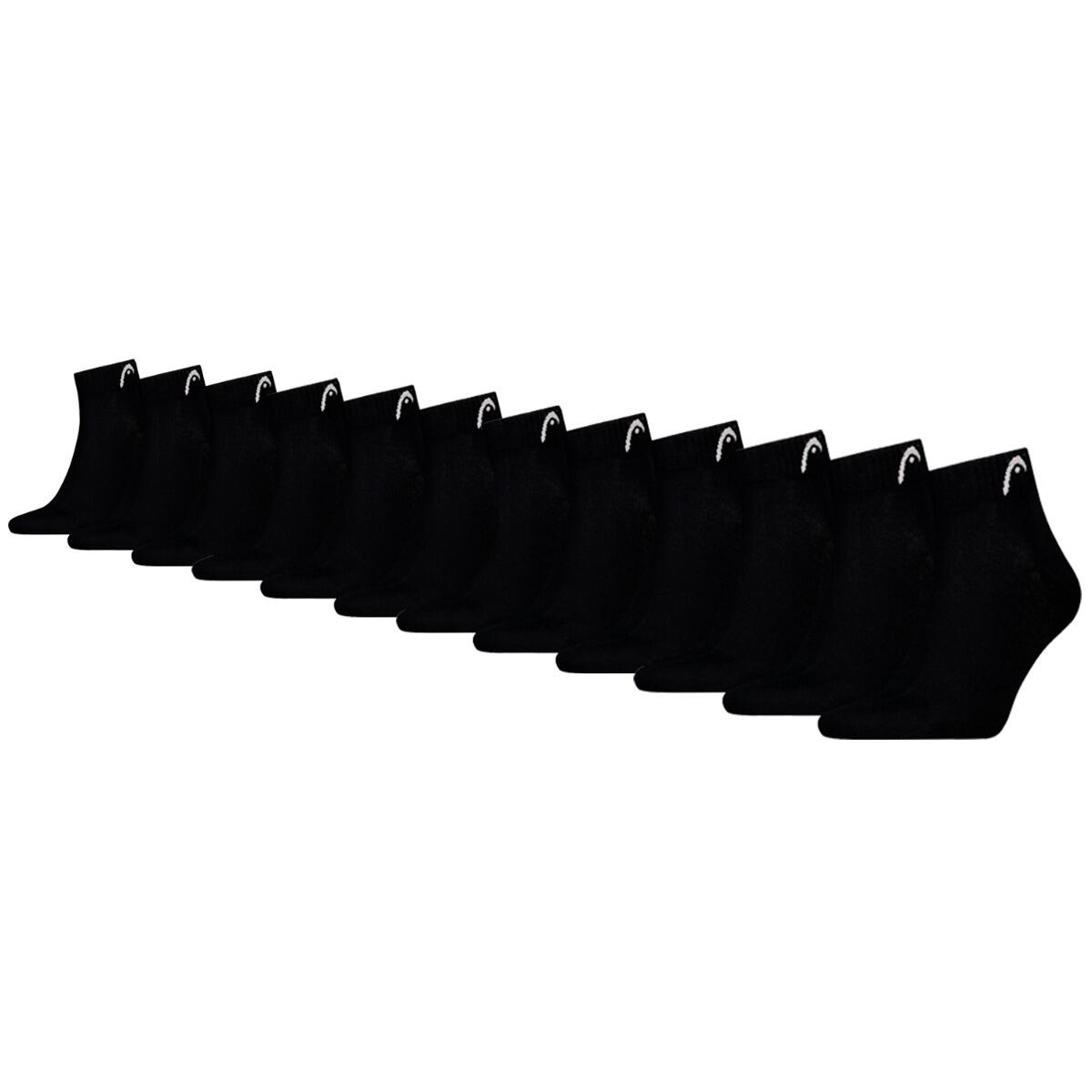 HEAD Quartersokken Training 12-pack Zwart