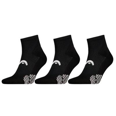 Padel sokken quarter 3-pack zwart
