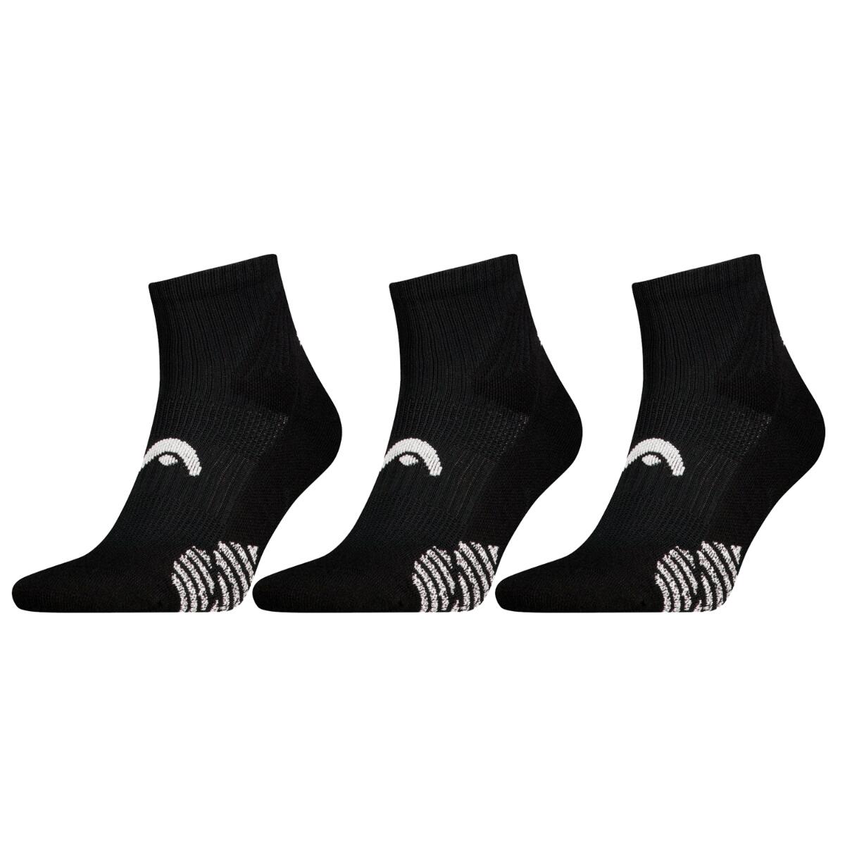 Head - Chaussettes Padel Quart 3 Paires Noir - Chaussettes - Noir - 43/46 - Decathlon