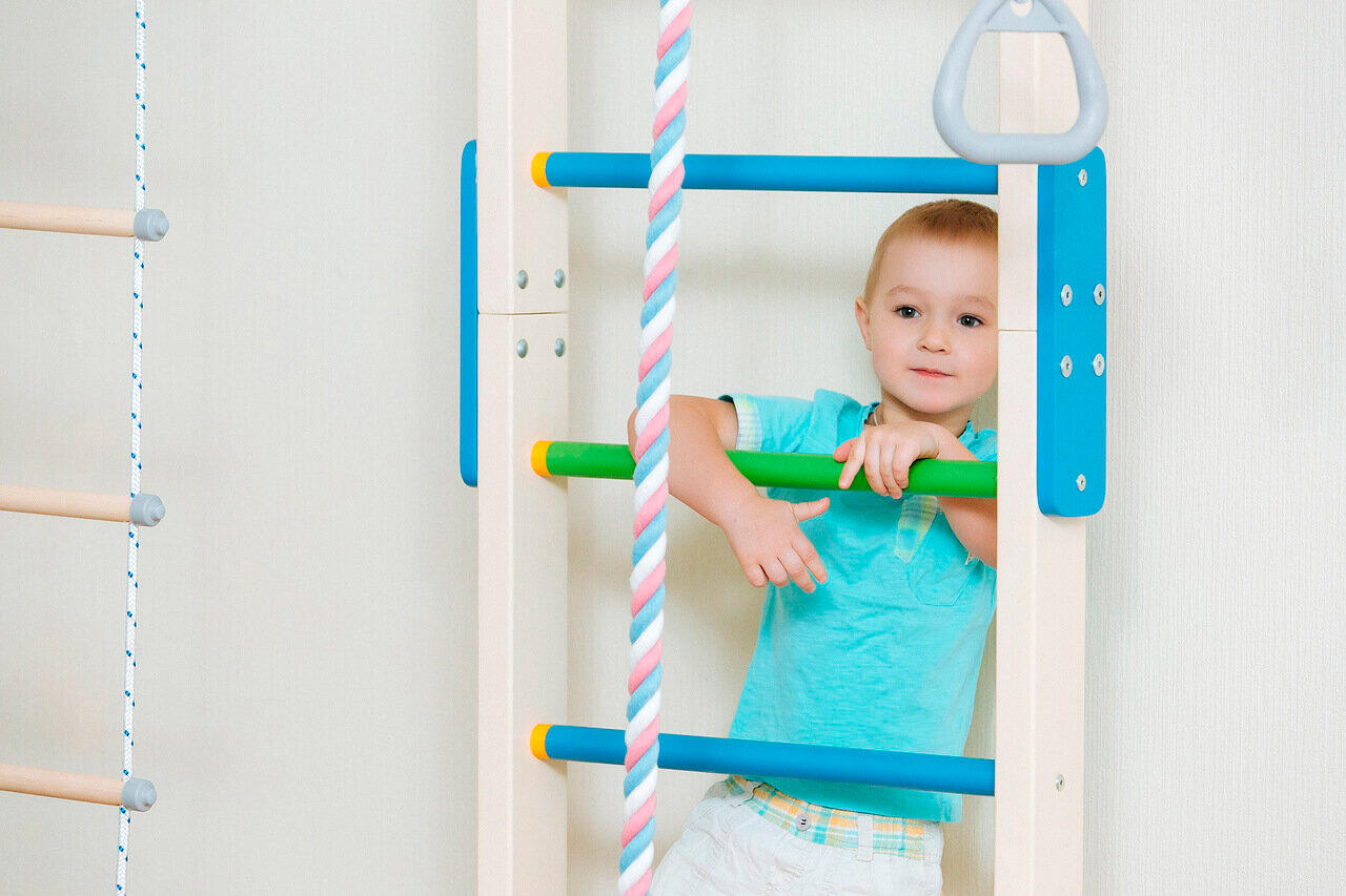 Enfants Gymnastique Espalier en bois avec accessoires Eco 2 Multicolore (Woodsy) 4/7