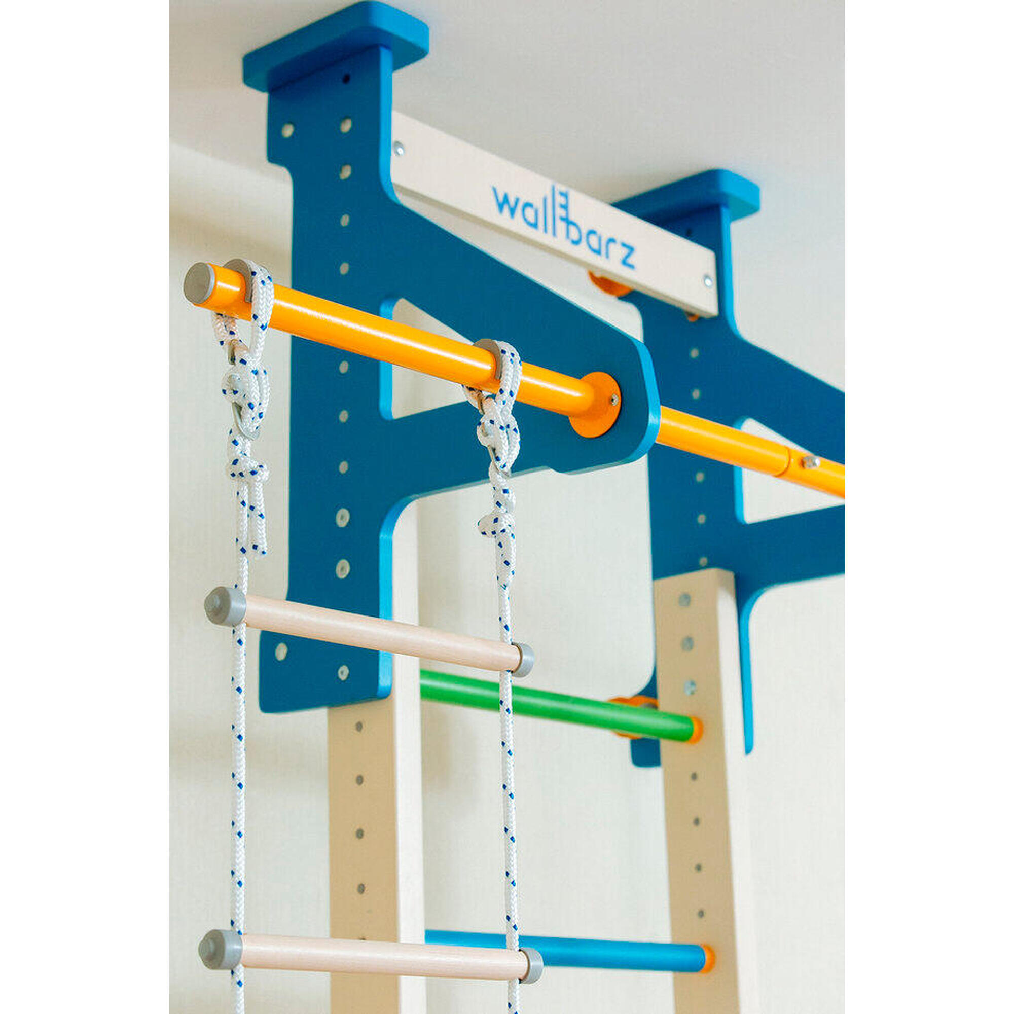 Copii Gimnastică Scară de perete din lemn cu accesorii Eco 2 Multicolor (Woodsy)