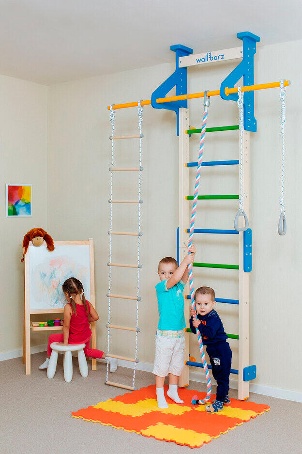 Enfants Gymnastique Espalier en bois avec accessoires Eco 2 Multicolore (Woodsy) 2/7
