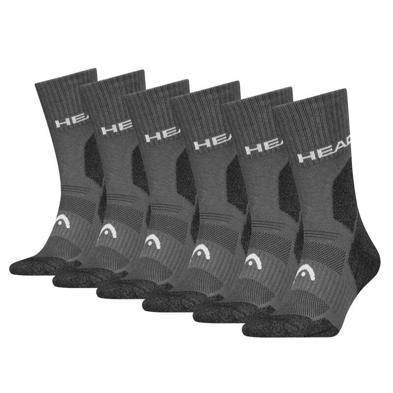 Chaussettes randonnée tous climats randonnée Crew 6 paires Gris