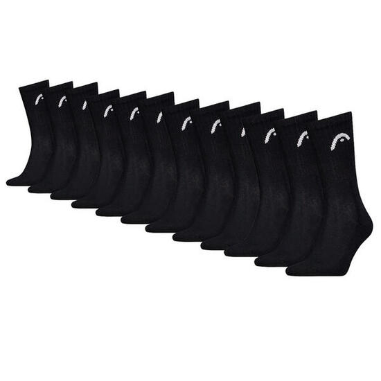 Chaussettes de sport entraînement 12 paires Noir