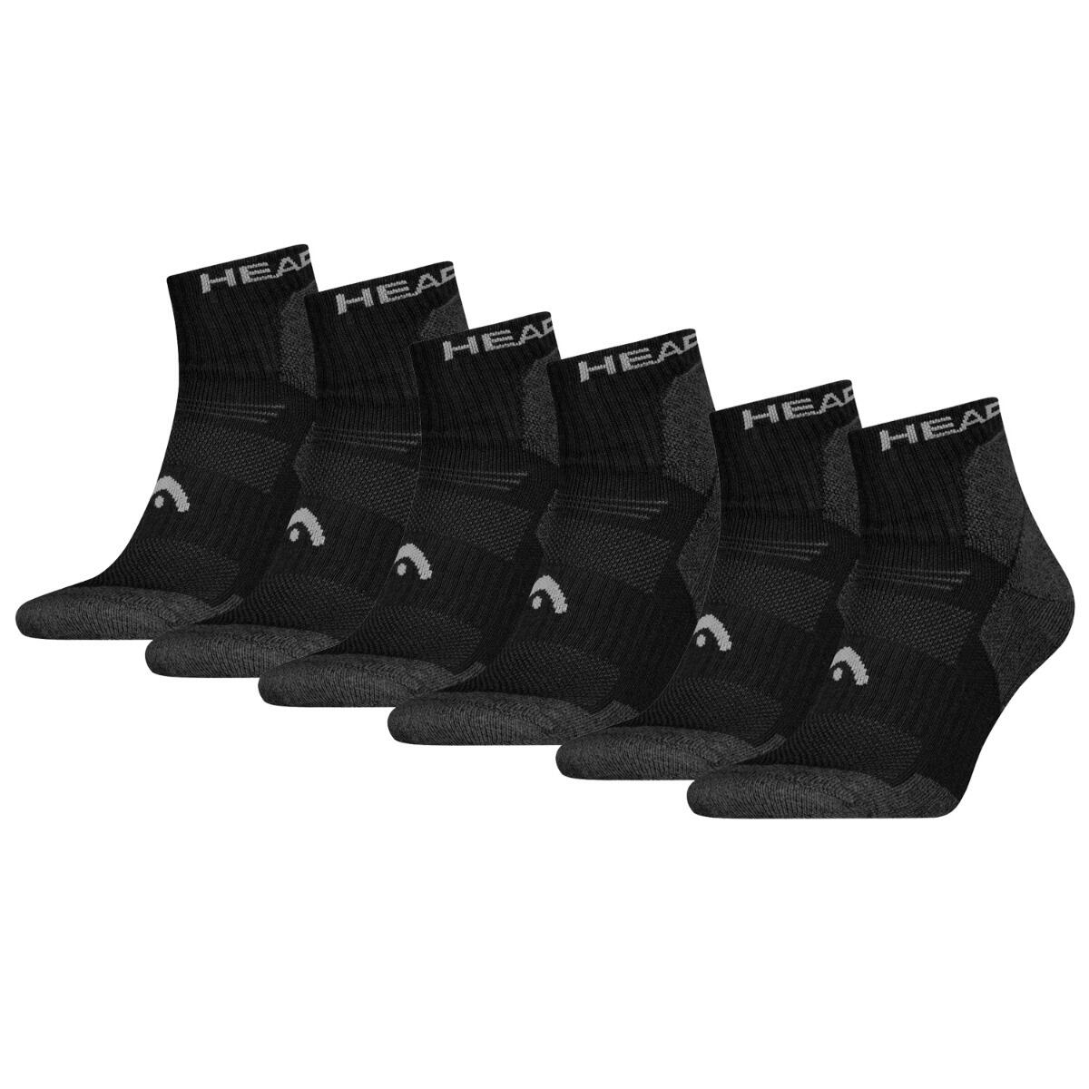 Head - Chaussettes Randonnée Tous Climats Quart De Randonnée 6 Paires Noir - Chaussettes - Noir - 43/46 - Decathlon