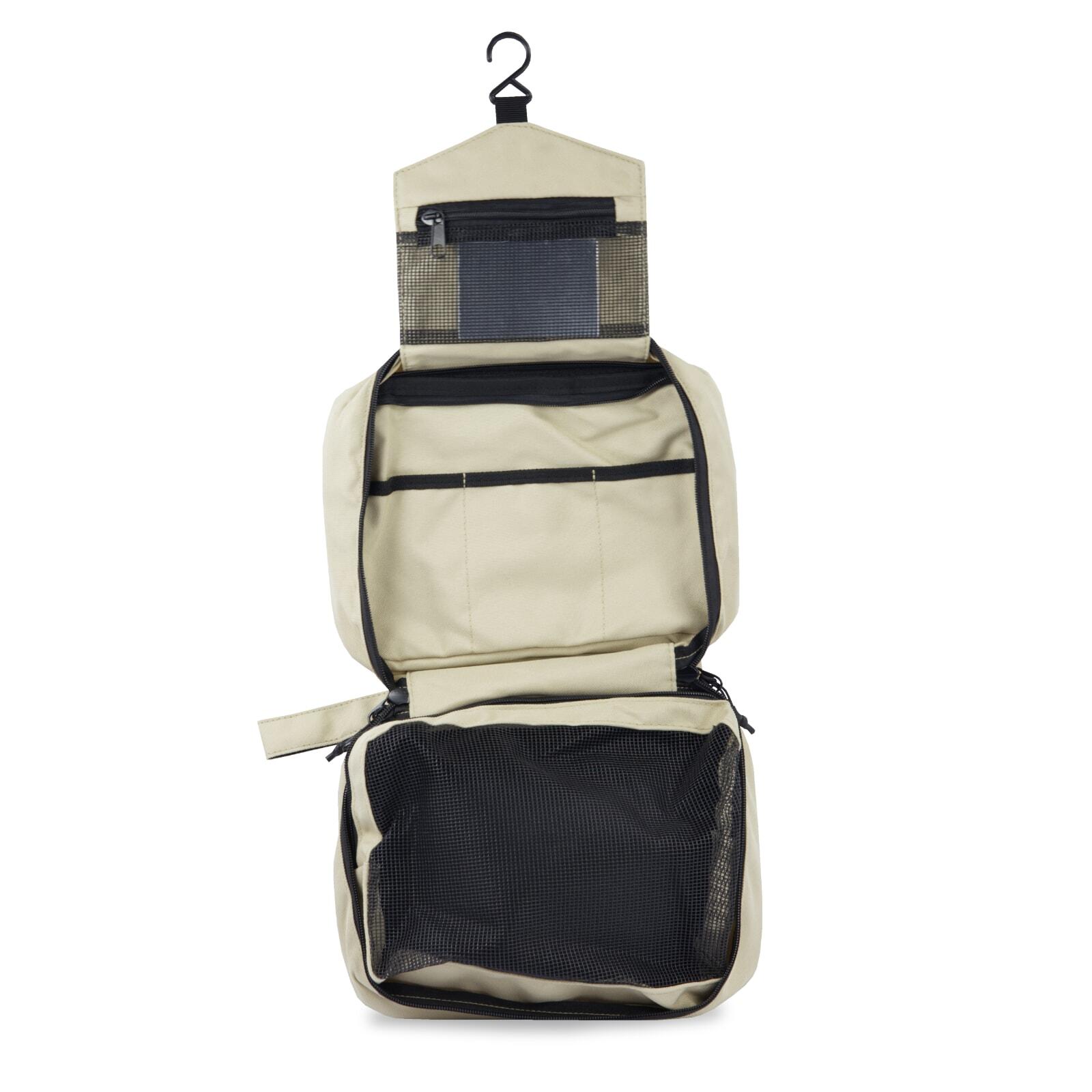 Kosmetyczka turystyczna OFFLANDER  khaki do wieszania 3/4