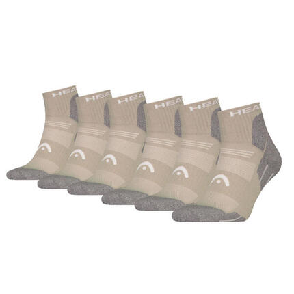 Chaussettes randonnée tous climats quart de randonnée 6 paires Noir