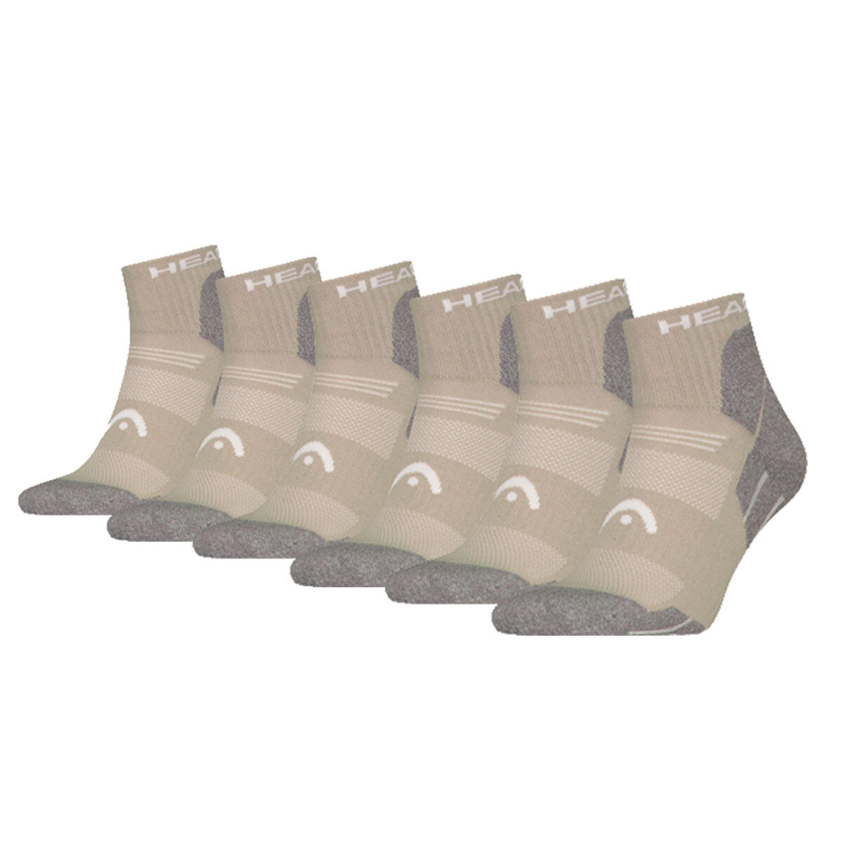 Head - Chaussettes Randonnée Tous Climats Quart De Randonnée 6 Paires Taupe - Chaussettes - Beige - 43/46 - Decathlon