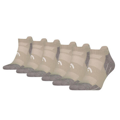 Wandelsokken alle klimaten hiking sneaker 6-pack taupe