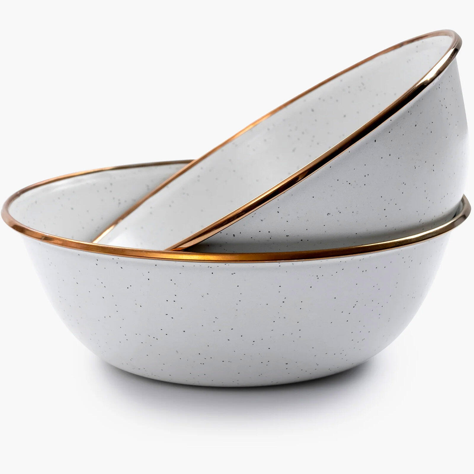 Barebones - Set De Saladiers En Émail Vaisselle Camping Rétro Bol Acier Inoxydable 2 Pcs. - Coupelle - Beige - Taille Unique - Decathlon