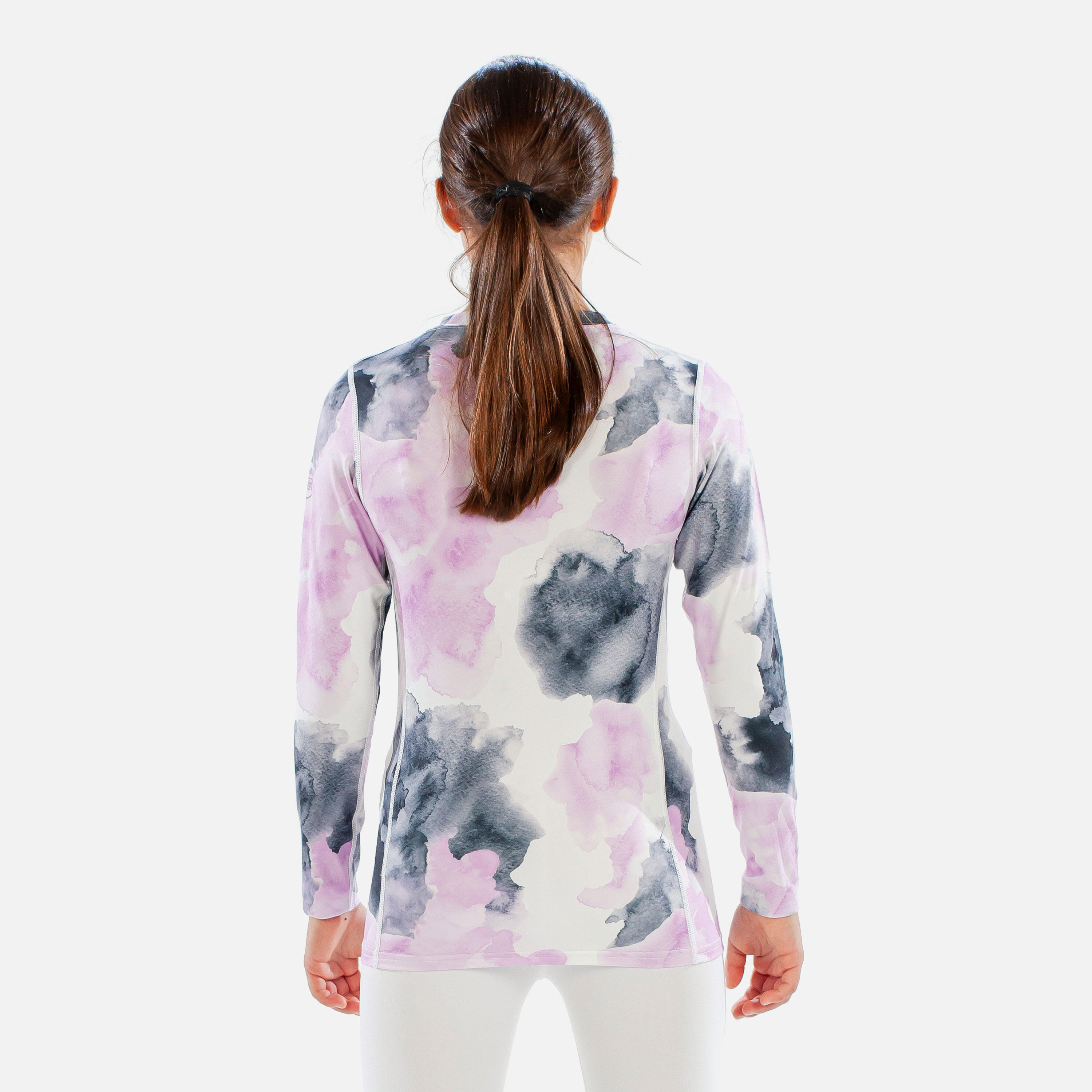 CarbonDri Cozy Girls Watercolour Crew Neck Pink 7/7
