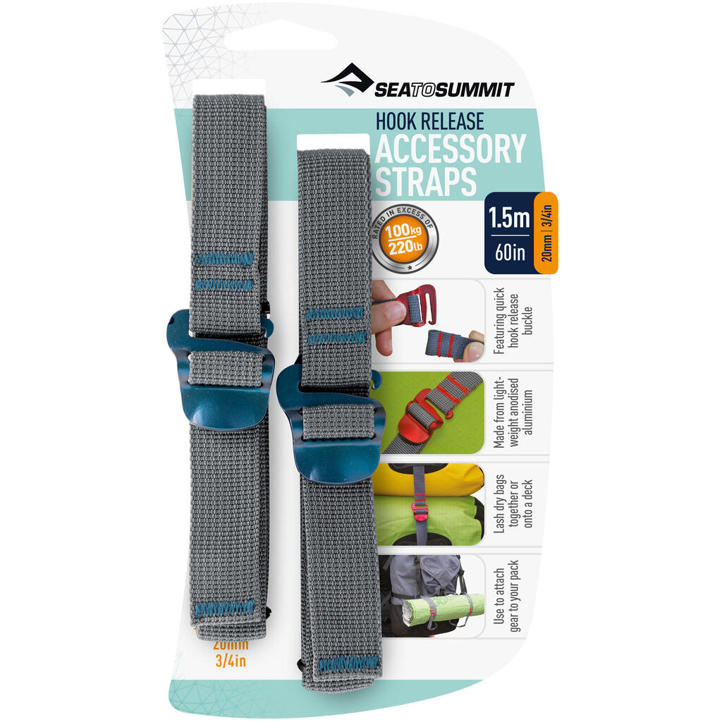 Producttitel: Sea to Summit Accessory Straps met Haaksluiting - 20mm | 1.5m