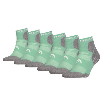 Chaussettes randonnée tous climats quart de randonnée 6 paires Noir
