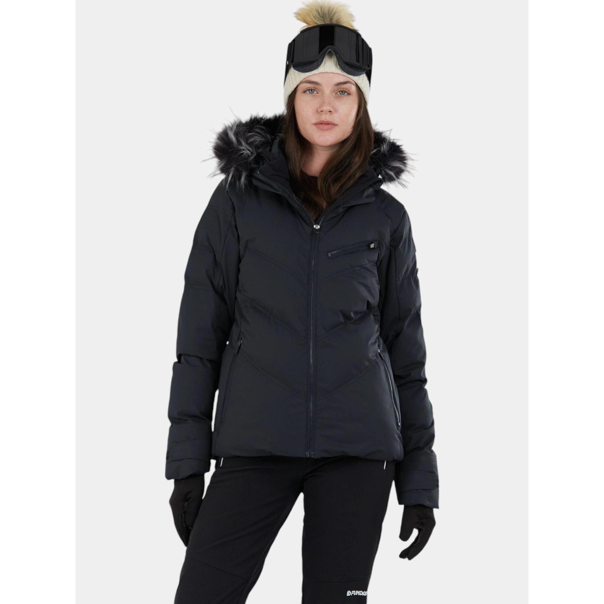 Fundango - Veste De Ski Femme Elyra Fur Pad - Veste - Noir - 48 Xl - Decathlon