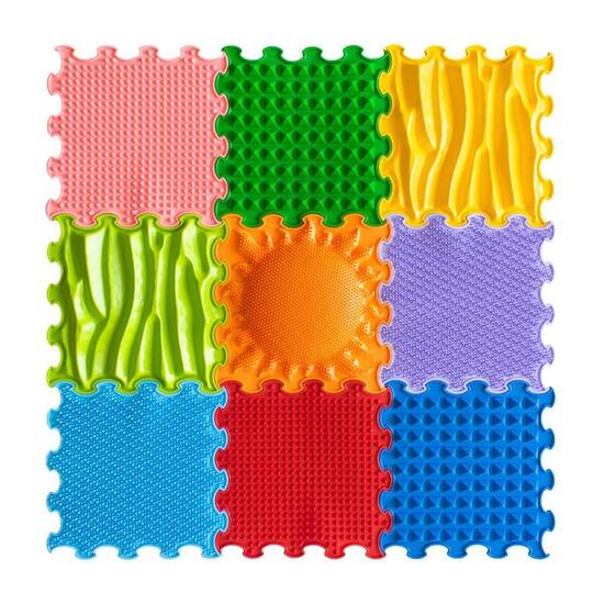 mata sensoryczna Stimulative Rainbow 9 szt. 30x30cm