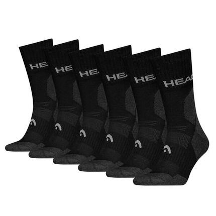 Chaussettes randonnée tous climats randonnée Crew 6 paires Noir