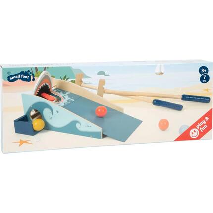 Mini-golf - Sport - Enfants - Bois, requin, 2 clubs et 4 balles