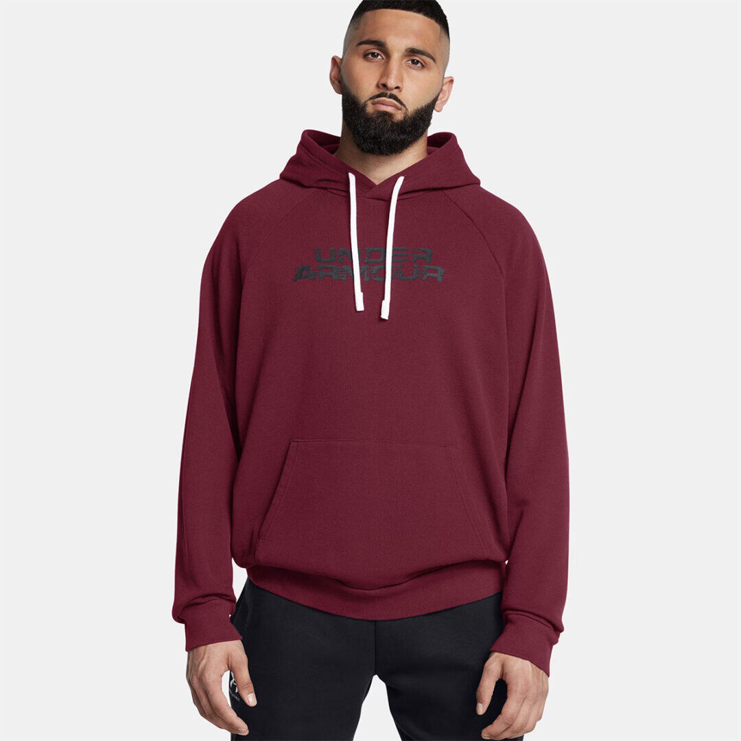 Moletom com Capuz UA Rival Fleece Under Armour Bordô 3/5