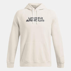 Sweat à capuche molletonné UA Rival Fleece Under Armour Blanc cassé
