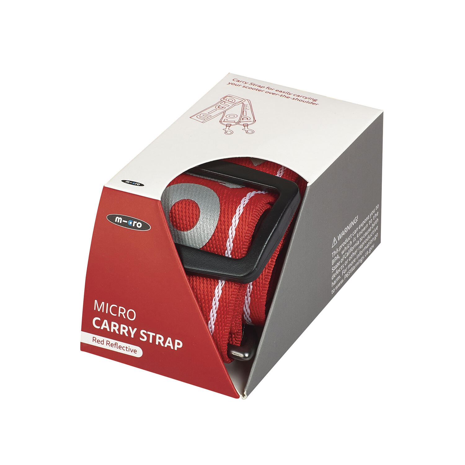 Reflecterende draagriem voor 2-wiel scooter - Rood 2/3