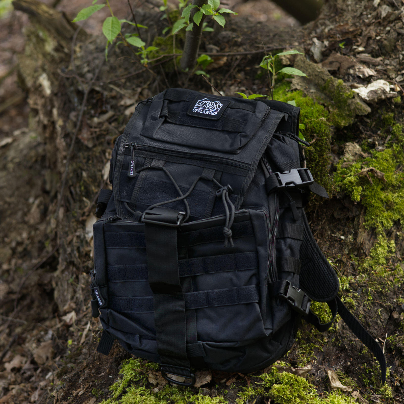 Plecak turystyczny OFFLANDER SURVIVAL HIKER 25L czarny 3/4