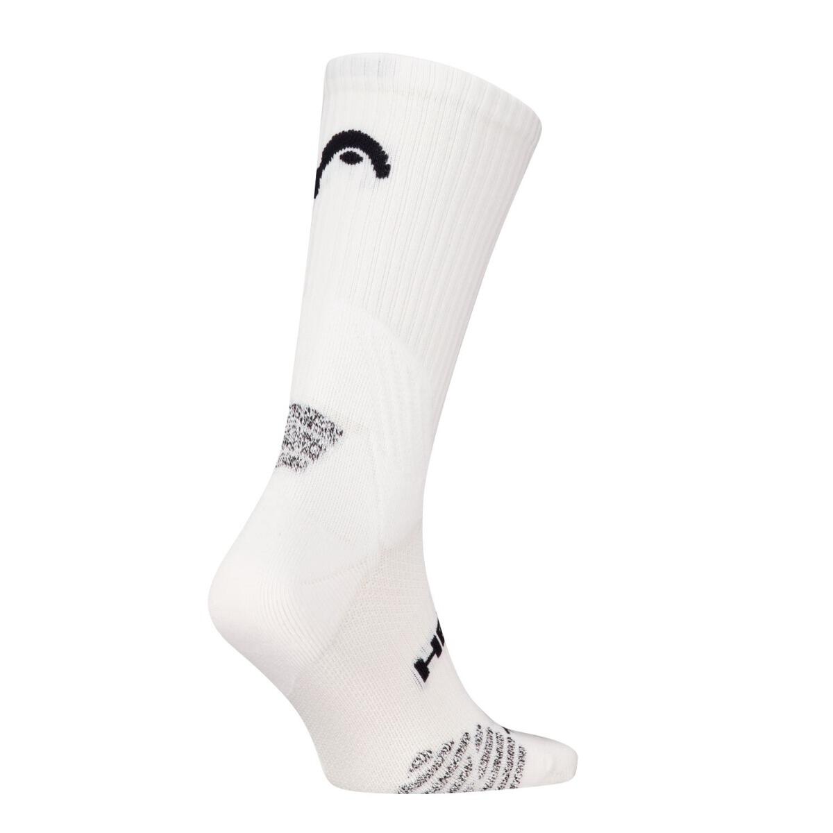Calcetines padel Crew 3 pares Blanco 3/4